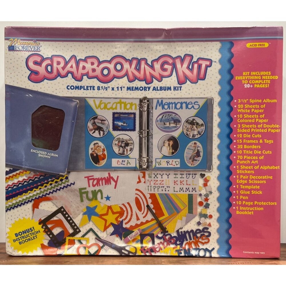 NIP Memories Forever LARGE Scrapbooking Kit 8.5 x 11 25890-XE-101